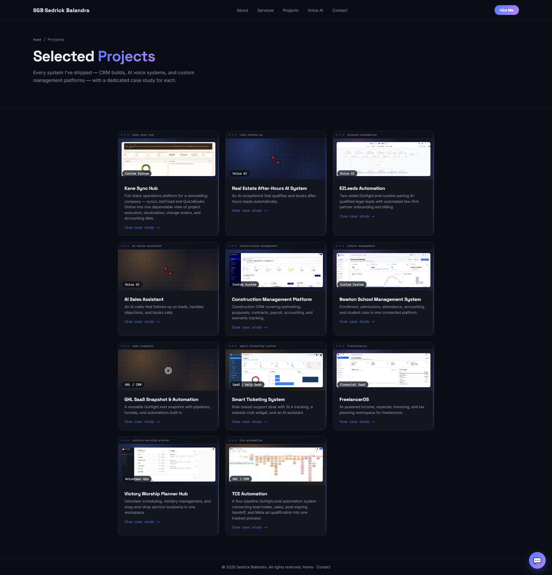 Portfolio website project and case study page